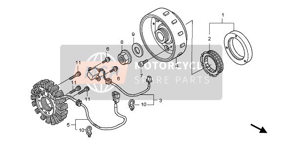 Honda SH125 2005 GENERATOR for a 2005 Honda SH125